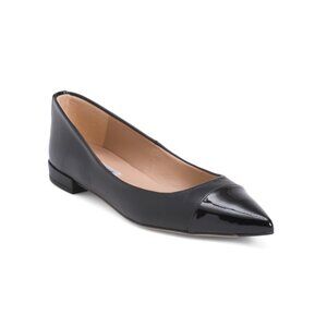 LK BENNETT Black Made In Spain Leather Perth Flats